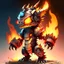 Placeholder: Cute robot dragon man fire very cool