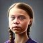 Placeholder: portrait of Greta Thunberg being disgusted