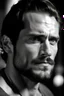 Placeholder: Henry Cavill, black and white, beard