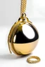 Placeholder: Golden sphere shape bag with a golden chain