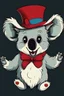 Placeholder: "ren and stimpy" style koala wearing a jester hat