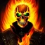 Placeholder: ultra detailed fullbody portrait of Ghost Rider Riding His Fire Motorcycle , extremely detailed digital painting, intrincate, extremely detailed smiling face,crystal clear Big Green eyes, in the style of Robert E Howard , mystical colors , perfectly centered image, perfect composition, rim light, beautiful lighting,8k, stunning scene, raytracing