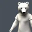 Placeholder: Un ours blanc, réaliste, habillé en chevalier, anthropomorphique, très détaillé, représentation 3d, un maximum de détail