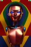 Placeholder: robot in Kente portrait, cinematic, ghana flag, african pattern, engraved, 8k quality