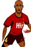 Placeholder: Danilo Luis Helio Pereira Portuguese football player , cartoon 2d