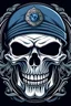 Placeholder: Crips Logo With skull and bandana on the mouth