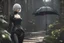 Placeholder: Hot 2B with mouth mask in 8k nier automata artstyle, 2B them, 2B Custom, close picture, rain, fantasy world, intricate details, highly detailed, high details, detailed portrait, masterpiece,ultra detailed, ultra quality