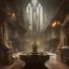 Placeholder:  Living room with a big full wall window view on Gotham city , gothic architecture,interior design,point of perspective,by Jean Baptiste Monge, Epic cinematic, brilliant stunning, intricate, meticulously, detailed, dramatic atmospheric, maximalist digital matte painting