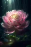 Placeholder: epic a full-size photo of a light pink Peony with innumerable petals, front illumination only, forest background, magic wake, fantasy illustration, sparks, glitter, grainy, noise, fractal crack effect, led lights, cinematic, deep depth of field, 3D, 16k resolution photorealistic, a masterpiece, breathtaking intricate details, reflective catchlights, high quality, abstract vector fractal, wave function, Zentangle, 3d shading