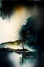 Placeholder: calm watercolor painting on black background