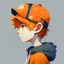 Placeholder: Anime boy avatar with orange cap and hair and eyes profile picture