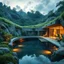 Placeholder: Award-winning Ultra realistic architectural photography of an award-winning eco-luxury underground home completely integrated into the surrounding landscape, living green roof, expansive frameless glass walls, sustainable contemporary architecture, tranquil reflecting pools, magical golden sunrise lighting, captured with professional DSLR camera, Architectural Digest style, ultra detailed, masterpiece,, 64 k