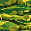 Placeholder: landscape in emerald green and dark yellow colours , photo quality