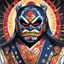 Placeholder: [art by Mil Mascaras] STEEL OF THE CELESTIAL SHADOWS DARUMA MATSUURA