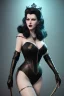 Placeholder: Lana Turner as evil queen in black leather, leather, busty, cleavage, angry, stern look. character design by cory loftis, fenghua zhong, ryohei hase, ismail inceoglu and ruan jia. unreal engine 5, artistic lighting, highly detailed, photorealistic, fantasy