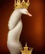 Placeholder: portrait of majestic, proud white goose with a gold crown, sitting in castle, 8k resolution, high-quality, fine-detail, intricate, digital art, detailed matte, volumetric lighting, illustration, 3D octane render, brian froud, howard lyon, selina french, anna dittmann, annie stokes, lisa parker, greg rutowski