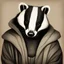 Placeholder: mona lisa styled portrait of a badger