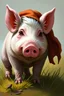 Placeholder: dnd, portrait of dwarf-pig