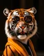 Placeholder: a tiger wearing sunglasses, full body, highly realistic photo, the tiger is smiling, shot with sony alpha 1 camera, shot on canon eos r5, shot on canon eos r 5, highly realistic photograph, a tiger, shot on nikon z9, anthropomorphic tiger, with a cool pose, ((tiger)), stylish pose, aggressive look