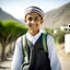 Placeholder: School student, school uniform, Omani, smiling slightly, from behind, school, students, morning, sun