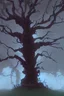 Placeholder: Gnarled old tree in a haunted cemetery