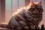 Placeholder: cute fluffy cat in a coffeehouse in sunshine Weight:1 detailed matte painting, deep color, fantastical, intricate detail, splash screen, complementary colors, fantasy concept art, 8k resolution trending on Artstation Unreal Engine 5 Weight:0.9