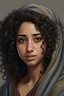 Placeholder: arab woman , realistic , curly hair,