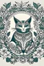 Placeholder: Combine floral elements with the cat silhouette to create an intricate mandala design. Incorporate flowers, leaves, and vines around the cat. Use delicate lines and details to bring the design to life.