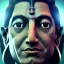 Placeholder: portrait Lord Shiva, meditation, third eye, space, dark, universe, fourth dimension, fractal, realistic, 8k, high quality, extreme detail, symmetrical,