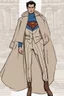 Placeholder: a winter fashion runway with moderna clothes inspired by Superman style, embroidery elegante fashion beige tones