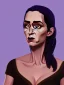 Placeholder: Portrait of a 30 year old strange witch like Emily Blunt