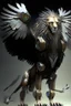 Placeholder: A creature with an eagle's head and a lion's body and two robotic wings