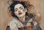 Placeholder: Painting of Bjork as a vampire girl, in the Expressionist style of Egon Schiele, Oskar Kokoschka, and Franz Marc, in muted natural colors