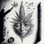 Placeholder: Create a visually captivating pencil drawing that represents the different stages of addiction and recovery, incorporating symbolic imagery of weed, smoke, and crushed weed.