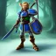 Placeholder: Zelda ocarina of time link lost woods ganon boss. Highend realistisk polyphoto