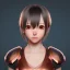 Placeholder: Anime girl cute neck head portrait, warrior costume, village, meditation, 8k quality