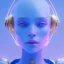 Placeholder: A portrait of a crystalised blue pink extraterrestrial, gold, sunny background, atmospheric, realistic, unreal engine, 8k. Cinematic lighting, octane render.