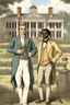 Placeholder: Illustrate a grand plantation setting in the 1800s, with Isaac Franklin and John Armfield as wealthy slave owners. Highlight their opulent lifestyle and the beginning of their partnership.