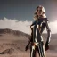 Placeholder: Ultra Realistic retro sci-fi movie scene, waist up view portrait, 5 clones blonde women, sweet young Claudia Schiffer face, perfect iris, glow eyes, face makeup, with weapon. Mars background, Retro sci-fi style, helmet, tight latex coat, fog, rain, soft color, highly detailed, unreal engine 5, ray tracing, RTX, lumen lighting, ultra detail, volumetric lighting, 3d, finely drawn, high definition, high resolution.