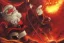 Placeholder: santa claus battling Sauron at Mount Doom