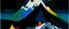 Placeholder: Dark cyan snowy mountain with a racing circuit designed in Javanese shadow puppets painted by Wassily Kandinsky
