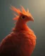 Placeholder: A beautiful portrait of a phenix bird ,fie red colour scheme, high key lighting, volumetric light ,high details ,psychedelic background