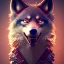 Placeholder: depth of field, Steampunk wolf, extreme detail,ultra realistic,scary, red and blue eyes, Photorealism, macro lens 40mm,bokeh, cinema4d, 8k, unreal engine 5, redshift render, octane render