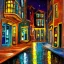 Placeholder: A Night Scene Picaso Style Painting