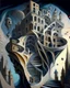 Placeholder: A captivating, surrealist painting of a gravity-defying, Escher-inspired building with multiple perspectives, impossible staircases, and fantastical elements that defy the laws of physics, set within a dream-like landscape.