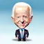 Placeholder: Ilustración chibi Joe Biden con una (naríz extra larga: 1.5) como la del muñeco Pinocho plano 2/3 girado parcialmente