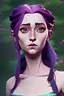 Placeholder: create a faerie based on a modern elizabeth I with realistic features bathing in a river with a waterfall in an enchanted forest with flowers and glow lifelike