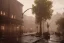 Placeholder: Small Fantasy town, rain, lights, tavern, misty, daytime, cobble streets