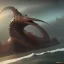 Placeholder: franz frazetta style,sea serpent