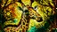Placeholder: PLANO MACRO DEL OJO DE UNA JIRAFA SALTANDO EN AFRICA BAJO EL SOL DEL MEDIO DIA AL ESTILO VAN GOGH